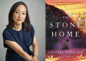 Photo of the author next to the book cover.